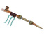 Dřevěná dekorace Indiánská dýmka míru - 60 cm - var. F