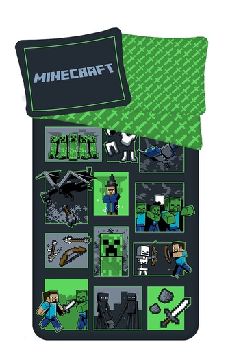 Jerry Fabrics Povlečení bavlna Minecraft Survival Mode 140x200, 70x90 cm