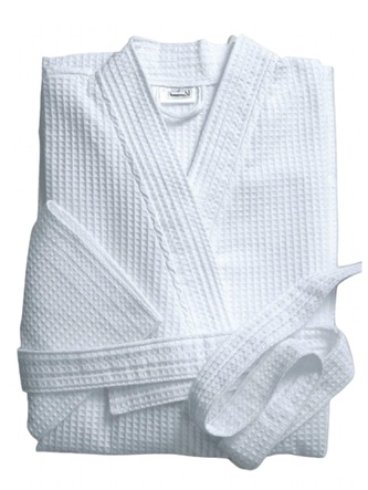 Praktik Vaflový župan bílá velikost S