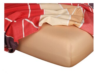 Dadka Jersey prostěradlo světle hnědá 80x220x20 cm
