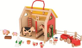 Domek - stajnia z wyposażeniem, 31 elementów