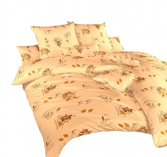 Dadka Povlečení krep Ibišek medový 240x220, 2x70x90 cm