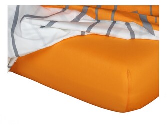 Dadka Jersey prostěradlo pomeranč  80x220x20 cm