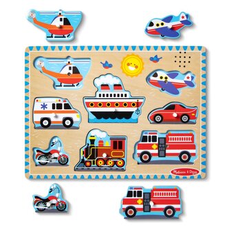 Układanka z dźwiękami pojazdów Melissa & Doug