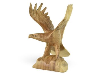 Dřevěná soška Orel 25 cm - pohled doleva - var. A