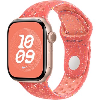 Apple Watch 41/40/38mm žhavě oranžový sportovní řemínek Nike S/M