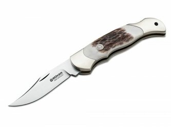Böker Manufaktur Solingen 112403 Boy Scout Stag vrecvkoý nôž 5,7 cm, paroh