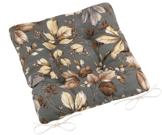 Sedák EMA prošívaný - Listí šedá, béžová, hnědá - 40x40 cm prošívaný