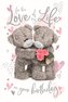 Kartka urodzinowa holograficzna 3D For the love...