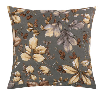 Povláček EMA - Listí šedá, béžová, hnědá - 45x45 cm