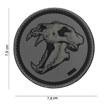 Gumová nášivka 101 Inc Sabertooth Tiger - černá