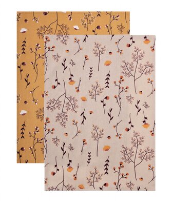 Sada 2 ks kuchyňských utěrek | ZOHIE | květinový vzor | 2*45x65 cm | 703607