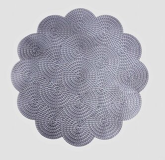 Prostírání kulaté  | BENNETT | stříbro | O  38 cm | 719417