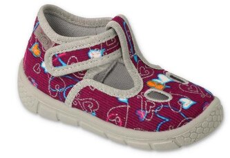 630P002 - dívčí bačkorky Befado vínová, srdce 630P002_21