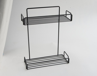 Polička SOCRATES koupel. dvě patra černá