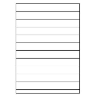 Štítky PRINT A4/100 ks, 210x25,5 mm - 11 štítků, bílé