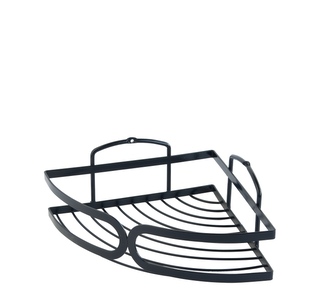 Polička ISAAC koupel. rohová černá