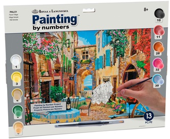 Malování podle čísel 40x32cm - Francouzská vesnice