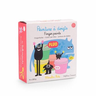 MOULIN ROTY Fosforeskující prstové barvy Les Schmouks