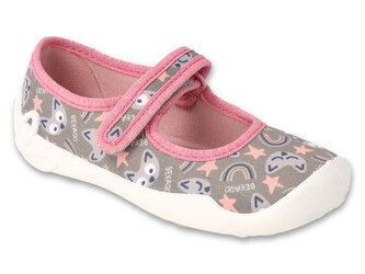 114X543 25 - dívčí balerínky Befado šedé, kočičky 114XY543_35