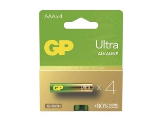Baterie AAA (R03) alkalická GP Ultra 4ks