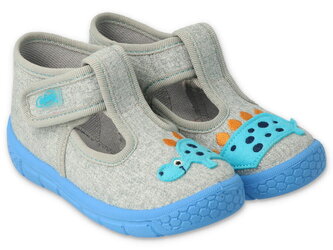 631P043 18 chlapecké bačkorky Befado šedé, DINO 631P043_25