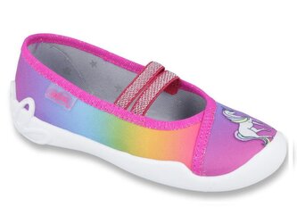 116Y249 - dívčí přezůvky Befado duhové s koníkem 116Y249_36