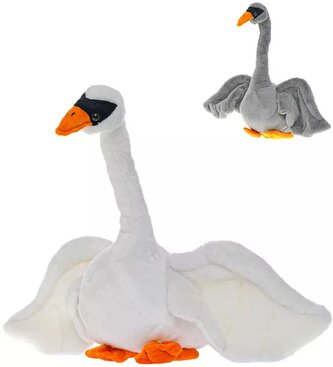 PLYŠ Labuť 35cm sedící 2 barvy