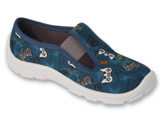 975X189 975Y189 - chlapecké bačkorky Befado modré, GAME 975XY189_32