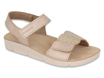 068Y006 28 Befado dívčí sandálky CLIP béžové 068Y006_32