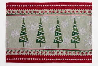 Vánoční prostírání | ELOISE | s vánočními stromky zelená | 33x48 cm | 719370