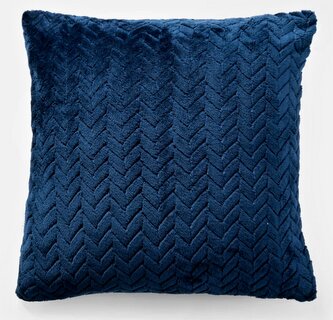 Dekorační povlak na polštář | LAREN | tmavě modrá s beránkem | 45x45 cm | 898339