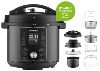 Multifunkční tlakový hrnec s Air Fry poklicí COOKERY CK8000