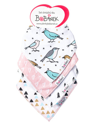 Bobánek - Set slintáčků 4 ks - Ptáčci