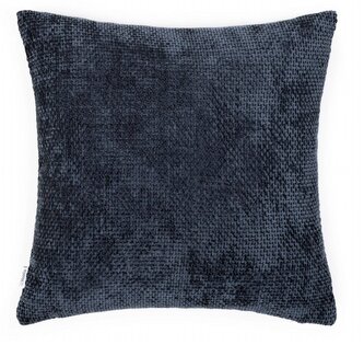 Dekorační povlak na polštář | ABBY | žinylka tmavě modrá | 45x45 cm | 897851