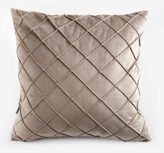 Dekorační povlak na polštář | COMERI | béžová v diamantech | 45x45 cm | 704918