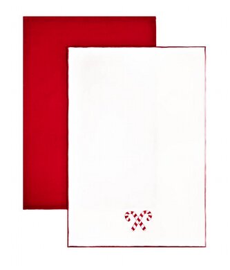 Sada vánočních kuchyňských utěrek | RUE | s výšivkou a lemem | 2*45x65 cm | 706738