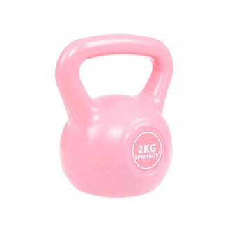 Kettlebell 2 kg ABS SPRINGOS růžový Kettlebell 2 kg ABS SPRINGOS růžový