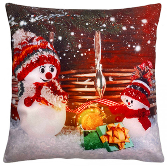 Vánoční polštář SNOWMANS FRIENDS 40x40 cm Mybesthome