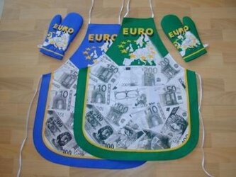 DÁREK -Zástěra Euro modrá modrá