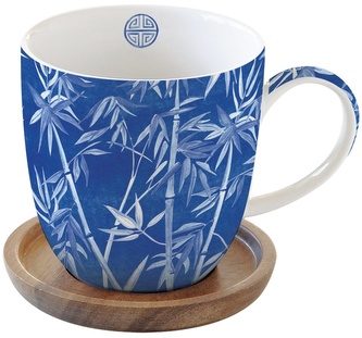 Porcelánový hrnek a tácek Pagoda Bamboo