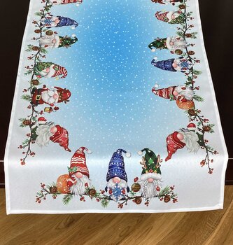 Vánoční ubrus - běhoun na stůl GNOME CHRISTMAS VI. 60x120 cm Mybesthome