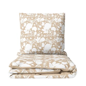 HOME ELEMENTS Povlečení mikroflanel 140*200 + 70*90, Tisk Béžové růže