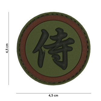 Gumová nášivka 101 Inc Samurai - olivová