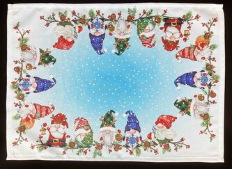 Vánoční dekorační ozdobný ubrousek GNOME CHRISTMAS VI. 32x45 cm Mybesthome