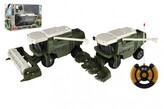 Kombajn/Řezačka RC plast 22cm 27MHz na baterie se světlem 2 druhy v krabici 30x21x12cm