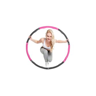 Hula Hop obruč 100 cm SPRINGOS MASSAGE růžovo-šedá