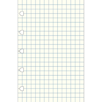 Filofax, Papíry pro notebook, čtverečkované, kapesní, bílá