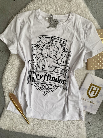 Tričko dámské Nebelvír bílé, Harry Potter Velikost: L