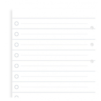 Filofax, Seznam úkolů pro Clipbook, osobní, bílá